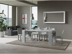 ITAMOBY Mesa consola extensível 90x40/196 cm Roxell Small Cimento^ Consola