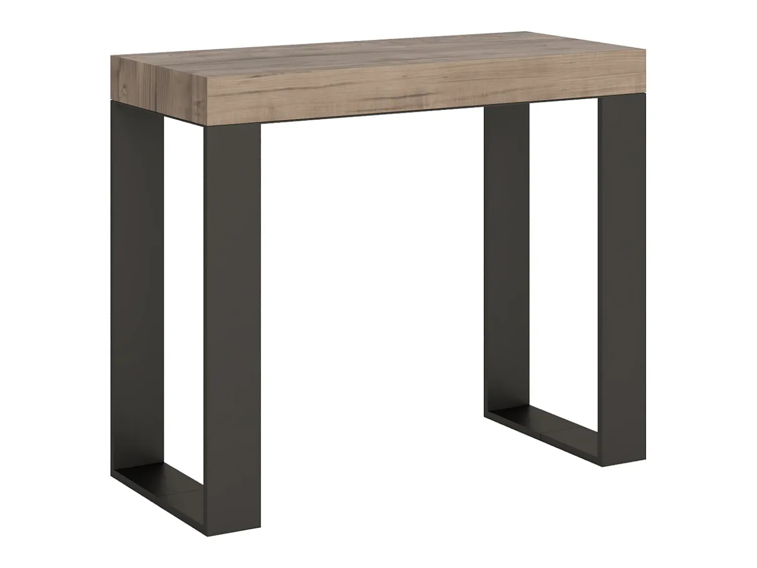 ITAMOBY Mesa consola extensível 90x40/300 cm Tecno Carvalho Natural quadro Antracite^ Consola