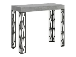 Consola|ITAMOBY Mesa consola extensível 90x40/300 cm Ghibli Cimento quadro Antracite Cinzento