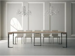 ITAMOBY Mesa consola extensível 90x40/300 cm Sintesi Carvalho Natural quadro Antracite^ Consola