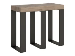 ITAMOBY Mesa consola extensível 90x40/300 cm Sintesi Carvalho Natural quadro Antracite^ Consola