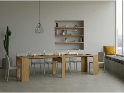 ITAMOBY Mesa consola extensível 90x48/308 cm Basic Carvalho Natural^ Consola