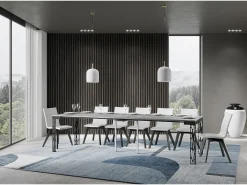 New ITAMOBY Mesa consola extensível 90x40/300 cm Ghibli Evolution Cimento quadro Antracite Cinzento
