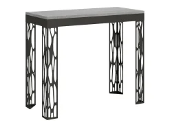 New ITAMOBY Mesa consola extensível 90x40/300 cm Ghibli Evolution Cimento quadro Antracite Cinzento