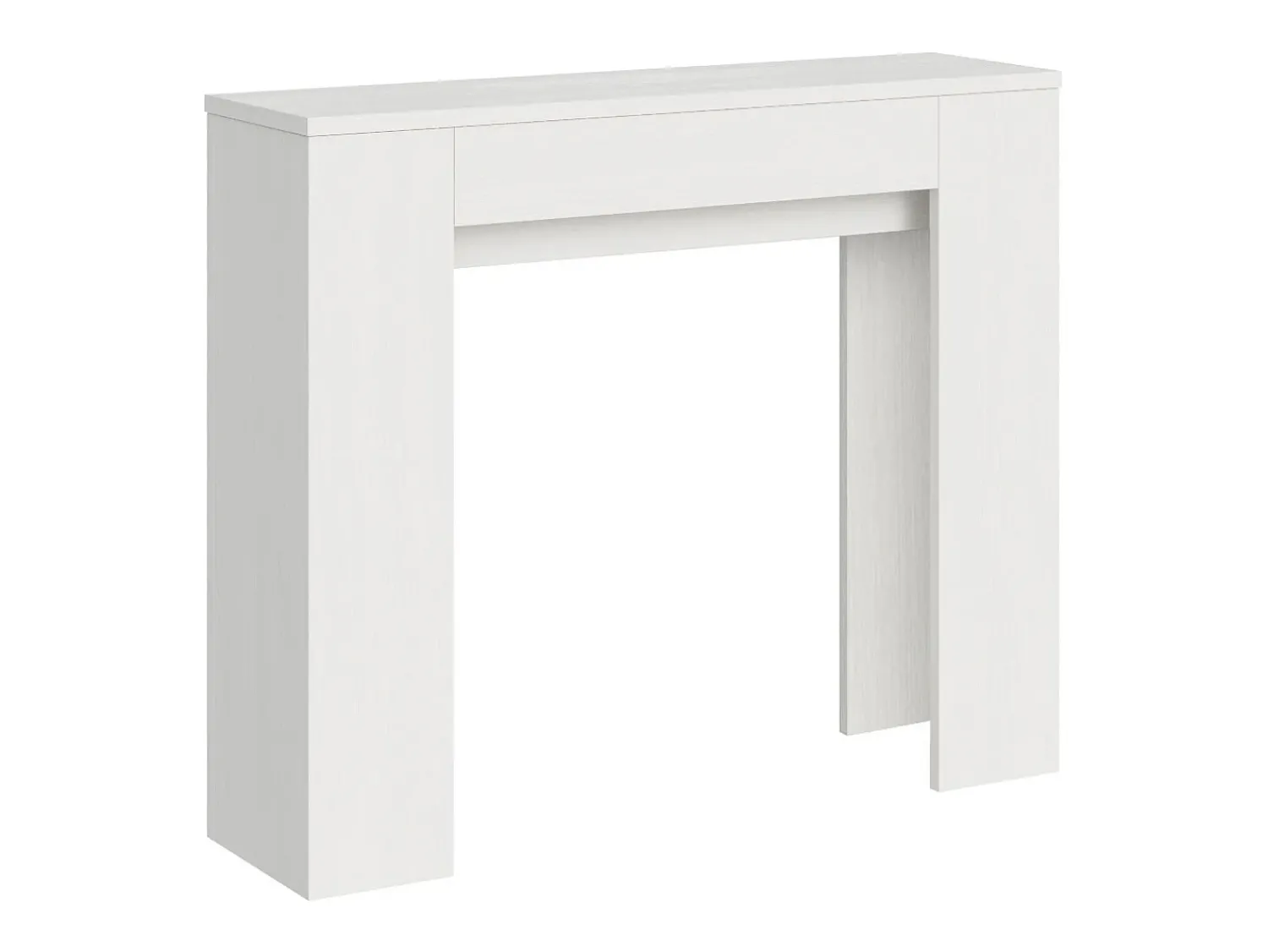 Consola*ITAMOBY Mesa consola extensível 90x25/181 cm Slick Cinza Branca Branco