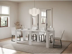 Consola*ITAMOBY Mesa consola extensível 90x25/181 cm Slick Cinza Branca Branco