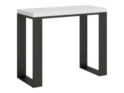 Consola*ITAMOBY Mesa consola extensível 90x40/300 cm Tecno Cinza Branca quadro Antracite Branco