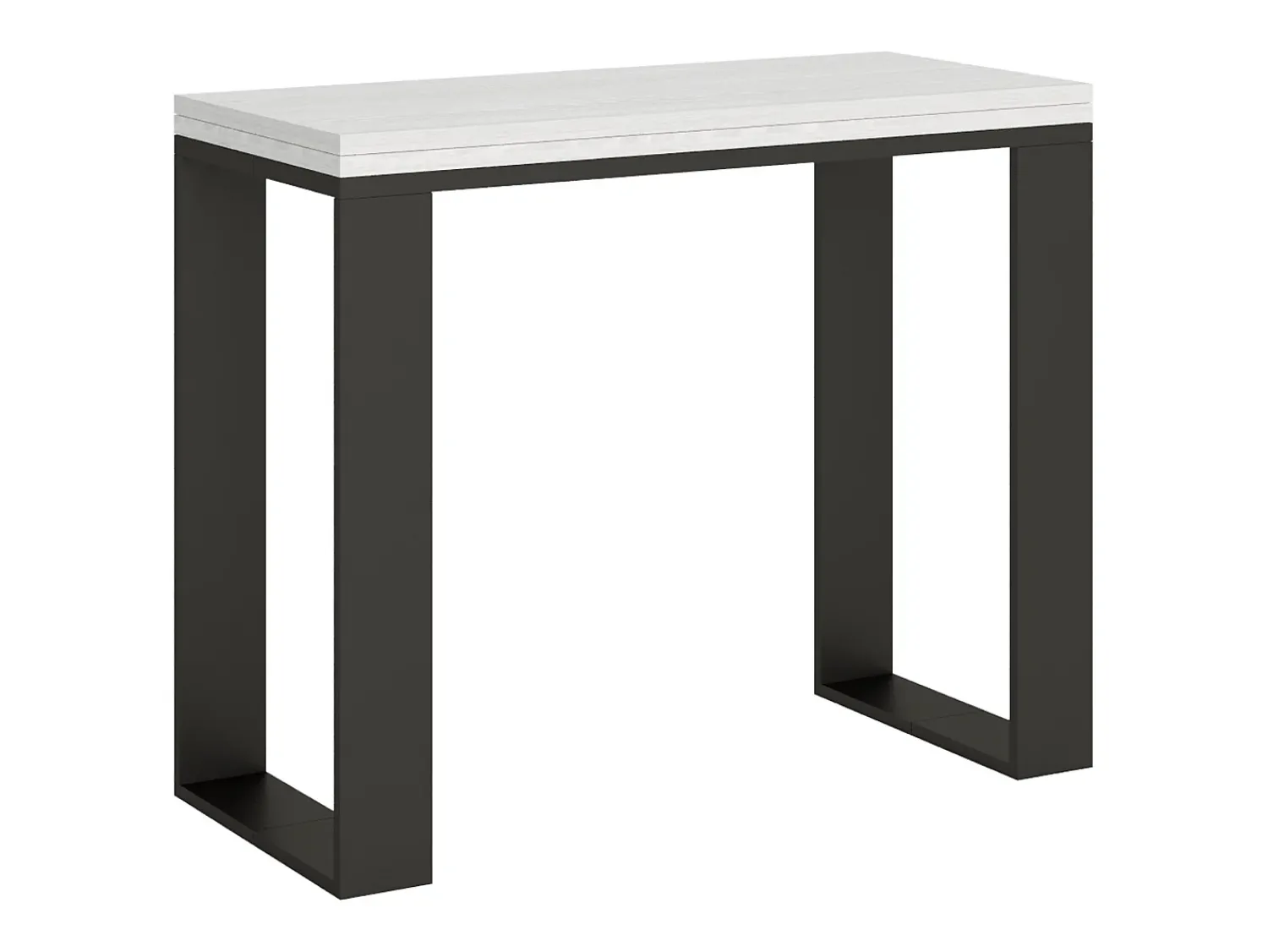 Consola*ITAMOBY Mesa consola extensível 90x40/300 cm Tecno Cinza Branca quadro Antracite Branco