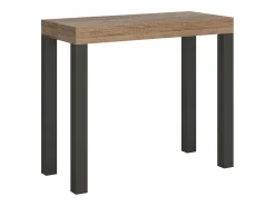 Consola*ITAMOBY Mesa consola extensível 90x40/196 cm Everyday Small Carvalho Natural quadro Antracite Natural claro