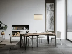 ITAMOBY Mesa consola extensível 90x40/300 cm Rio Carvalho Natural quadro Ferrugem Castanho
