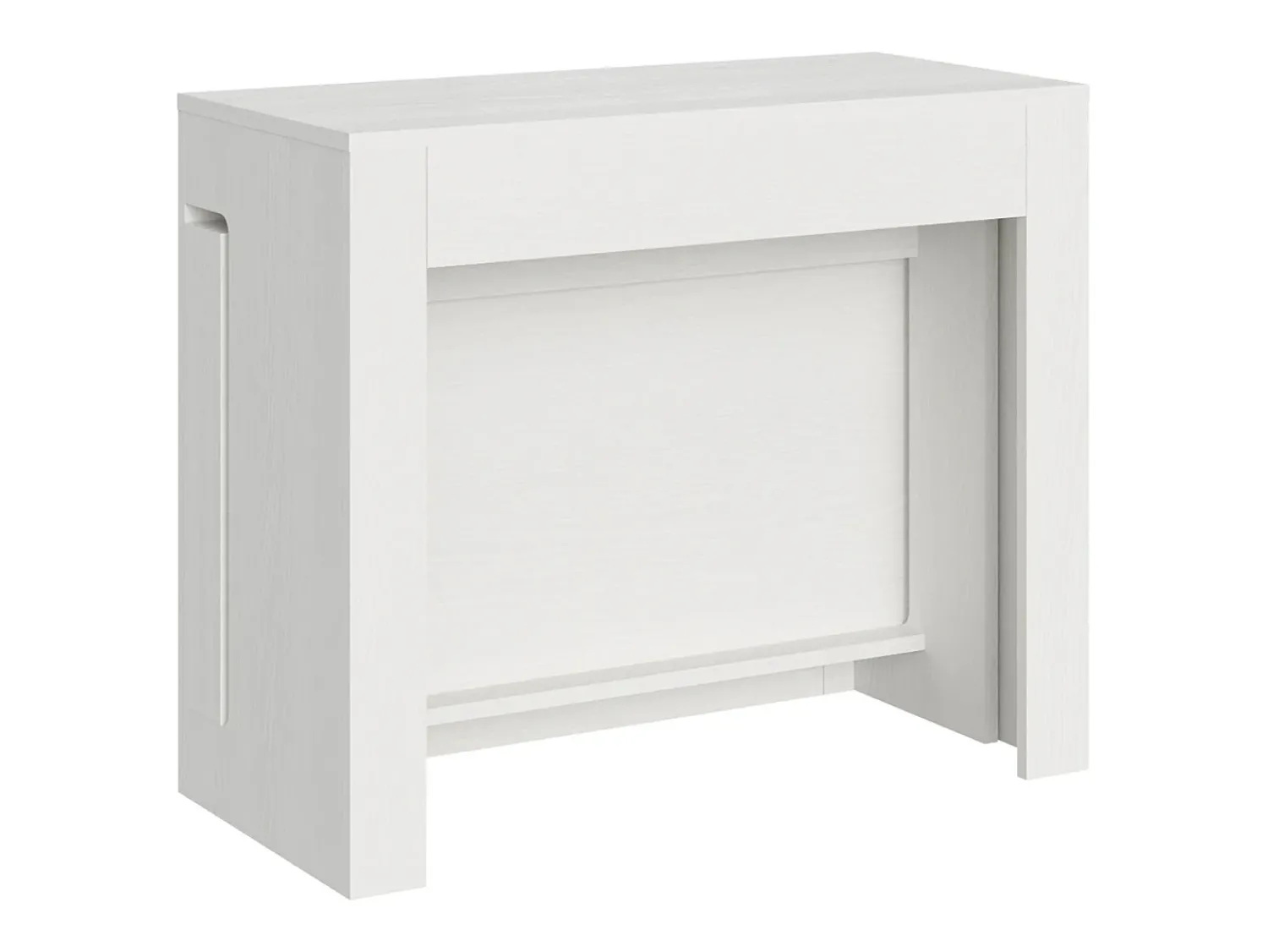Consola|ITAMOBY Mesa consola extensível 90x42/302 cm Evolve Cinza Branca extensões internas Branco