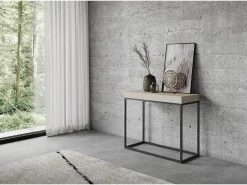 Hot ITAMOBY Mesa consola extensível 90x40/196 cm Nordica Small Cachemira quadro Antracite Cinzento
