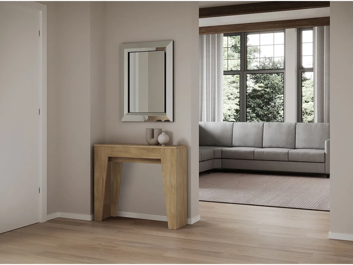 Hot ITAMOBY Mesa consola extensível 90x25/181 cm Narrow Carvalho Natural Castanho