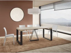 Consola*Ityhome Mesa consola extensível 90x40/196 cm Sketa Small caxemira quadro antracite Cinzento