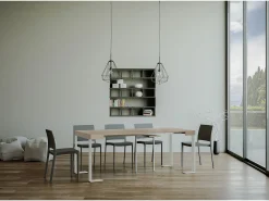 Hot ITAMOBY Mesa consola extensível 90x40/300 cm Tecno telaiCachemira quadro Branco Cinzento
