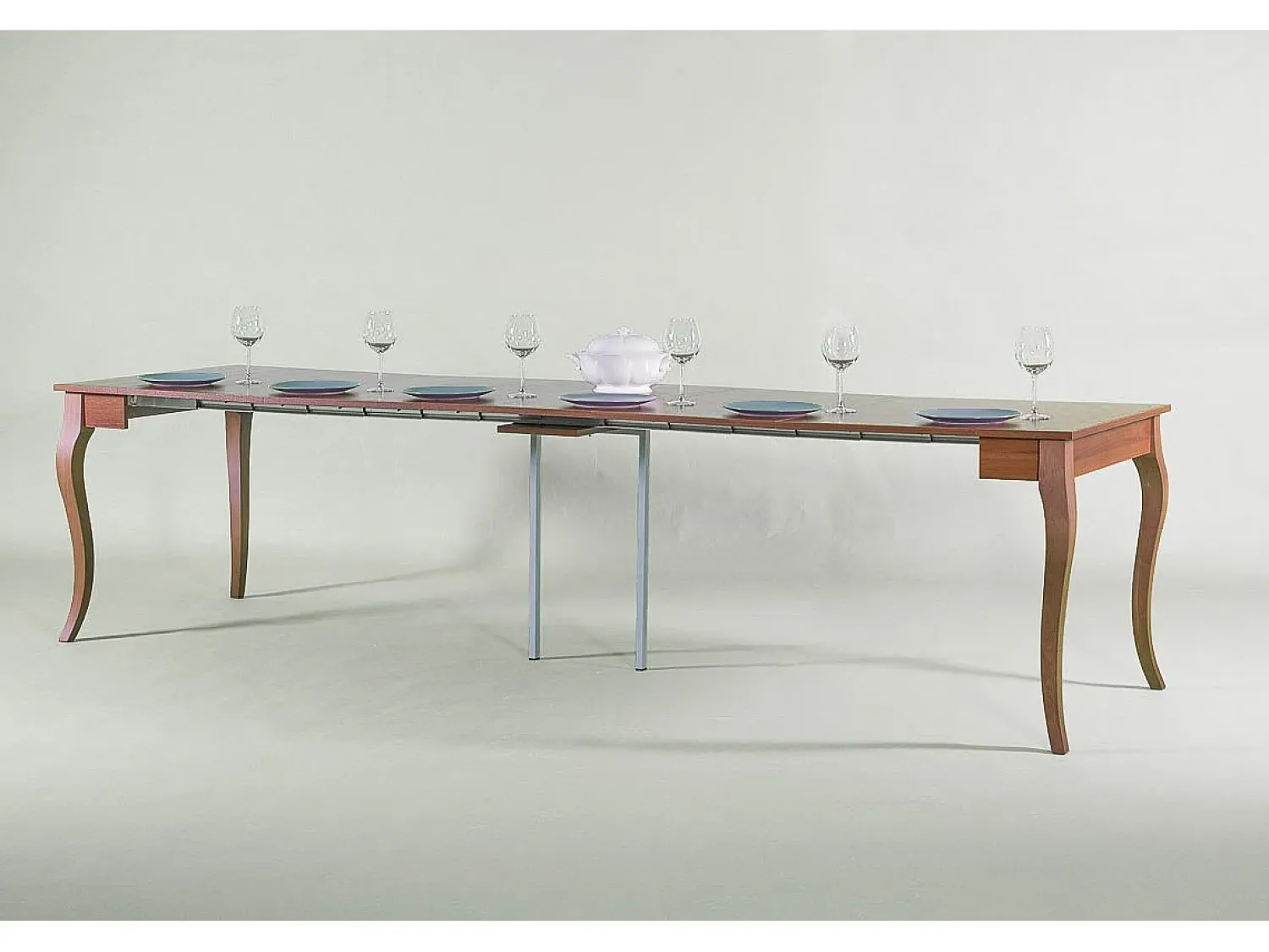ITAMOBY Mesa consola extensível 90x48/308 cm Olanda Nogueira^ Consola