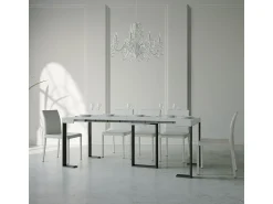 Discount ITAMOBY Mesa consola extensível 90x40/300 cm Sintesi Cinza Branca quadro Antracite Branco