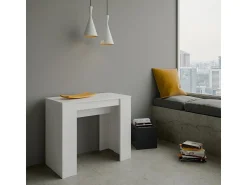 Consola*ITAMOBY Mesa consola extensível 90x48/308 cm Basic Cinza Branca Branco