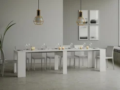 Consola*ITAMOBY Mesa consola extensível 90x48/308 cm Basic Cinza Branca Branco
