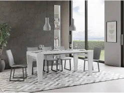 ITAMOBY Mesa consola extensível 90x40/300 cm Spimbo Cinza Branca^ Consola