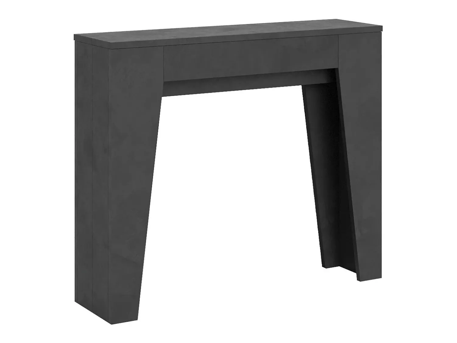 Consola|ITAMOBY Mesa consola extensível 90x25/181 cm Narrow Antracite Espatulado Cinzento