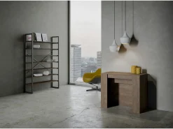 Consola|ITAMOBY Mesa consola extensível 90x48/296 cm Venus Nogueira extensões internas Natural escuro