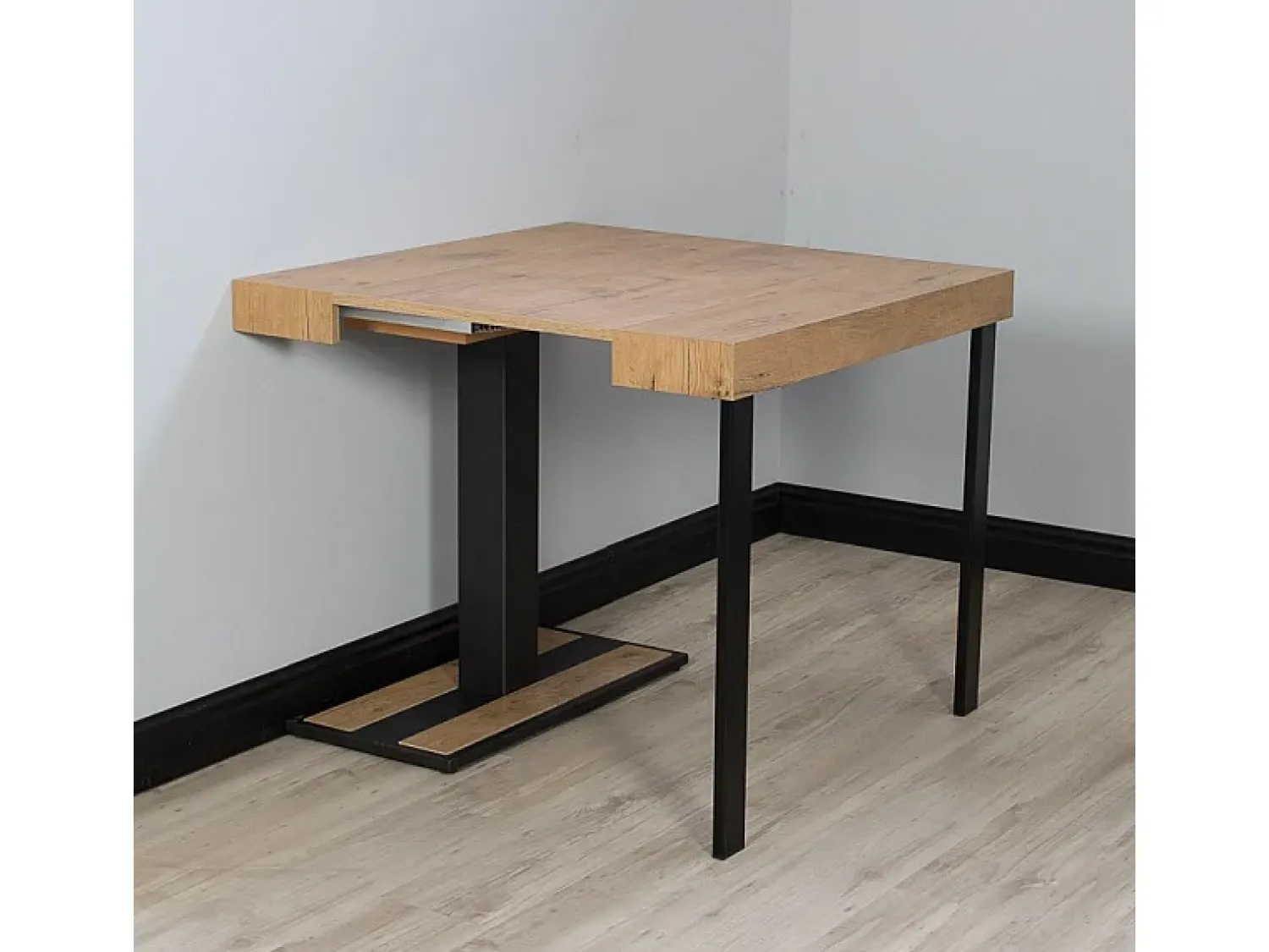 Consola|ITAMOBY Mesa consola extensível 90x40/196 cm Capital Small Carvalho Natural quadro Antracite Natural claro