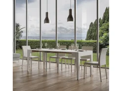 ITAMOBY Mesa consola extensível 90x42/198 cm Isotta Small Cinza Branca^ Consola