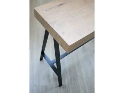 Online ITAMOBY Mesa consola extensível 90x40/196 cm Banco Small Carvalho Natural quadro Antracite Natural claro
