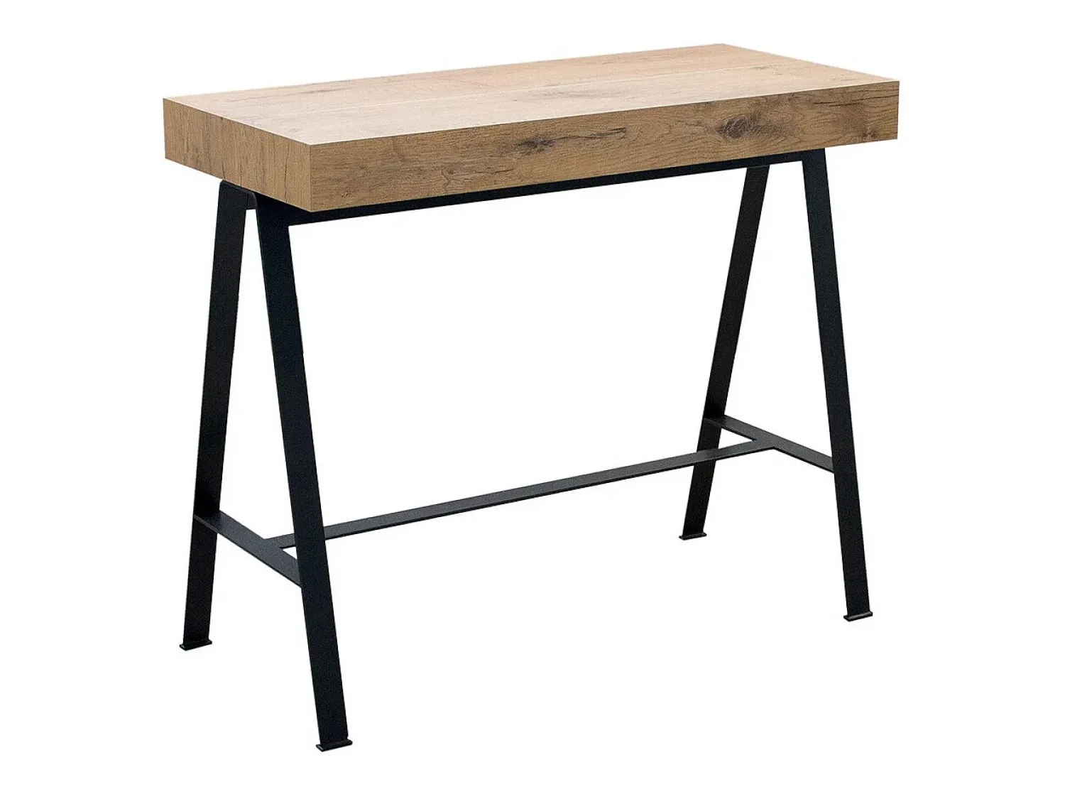 Online ITAMOBY Mesa consola extensível 90x40/196 cm Banco Small Carvalho Natural quadro Antracite Natural claro