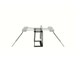 Outlet ITAMOBY Mesa consola extensível 90x40/288 cm Asia Cinza Branca quadro Antracite Branco