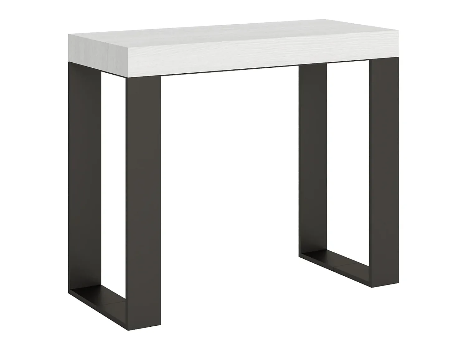 Consola|ITAMOBY Mesa consola extensível 90x40/196 cm Tecno Small Cinza Branca quadro Antracite Branco