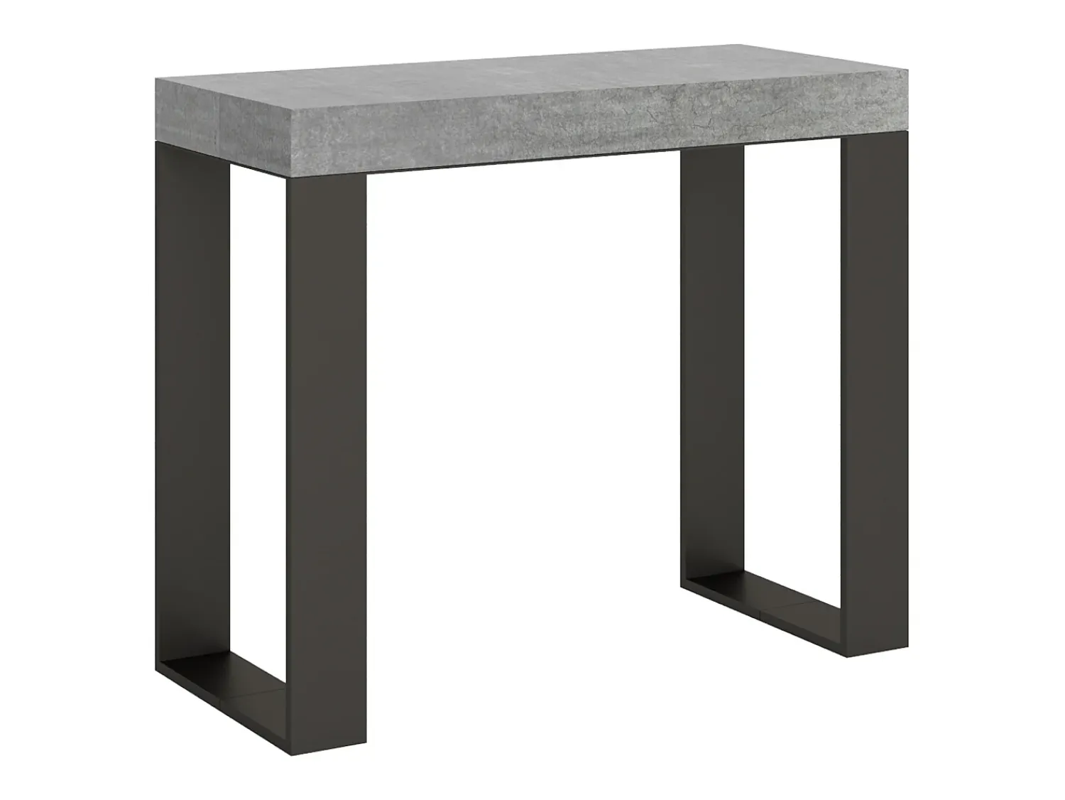 Consola|ITAMOBY Mesa consola extensível 90x40/300 cm Tecno Cimento quadro Antracite Cinzento