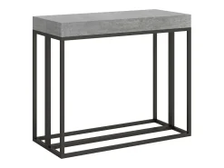 Consola|ITAMOBY Mesa consola extensível 90x40/196 cm Epoca Small Cimento quadro Antracite Cinzento