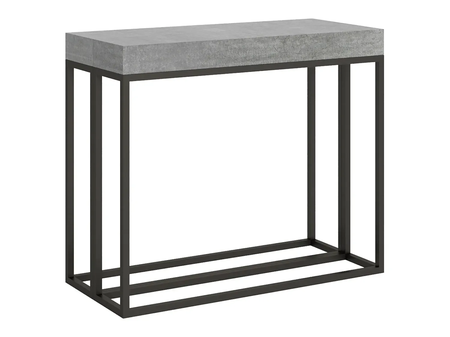 Consola|ITAMOBY Mesa consola extensível 90x40/196 cm Epoca Small Cimento quadro Antracite Cinzento