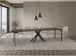 Best Ityhome Mesa consola extensível 90x40/300 cm Krack Evolution nogueira quadro antracite Castanho