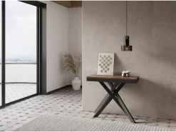 Best Ityhome Mesa consola extensível 90x40/300 cm Krack Evolution nogueira quadro antracite Castanho
