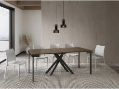 Best Ityhome Mesa consola extensível 90x40/300 cm Krack Evolution nogueira quadro antracite Castanho