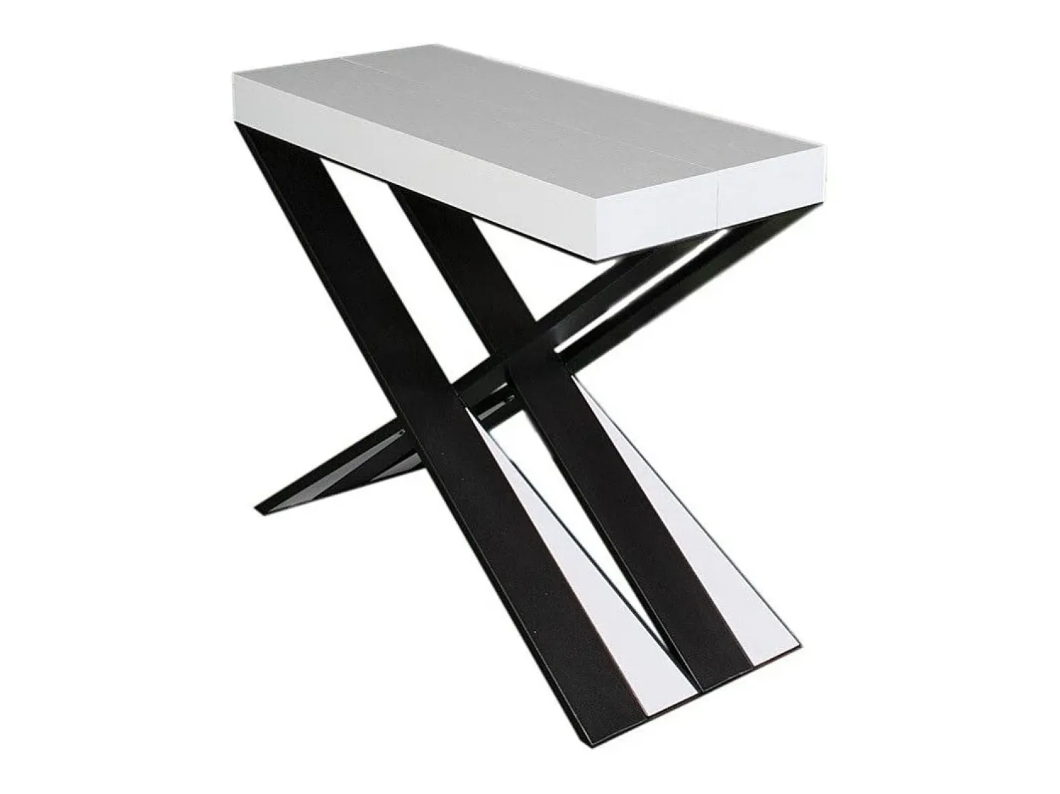 Consola|ITAMOBY Mesa consola extensível 90x40/196 cm Diago Small Cinza Branca quadro Antracite Branco