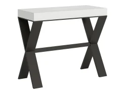 Best ITAMOBY Mesa consola extensível 90x40/300 cm Xenia Cinza Branca quadro Antracite Branco