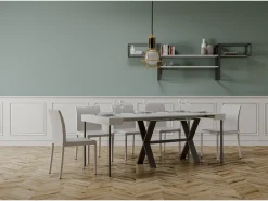 Best ITAMOBY Mesa consola extensível 90x40/300 cm Xenia Cinza Branca quadro Antracite Branco