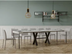 Best ITAMOBY Mesa consola extensível 90x40/300 cm Xenia Cinza Branca quadro Antracite Branco