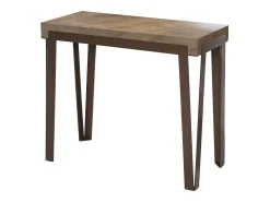 Consola*ITAMOBY Mesa consola extensível 90x40/300 cm Rio Nogueira quadro Ferrugem Castanho chocolate