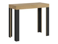 Consola|ITAMOBY Mesa consola extensível 90x40/196 cm Linea Small Carvalho Natural quadro Antracite Natural claro