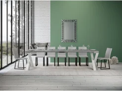 ITAMOBY Mesa consola extensível 90x40/300 cm Diago Cimento quadro Branco^ Consola
