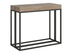 Consola|ITAMOBY Mesa consola extensível 90x40/196 cm Epoca Small Carvalho Natural quadro Antracite Natural claro