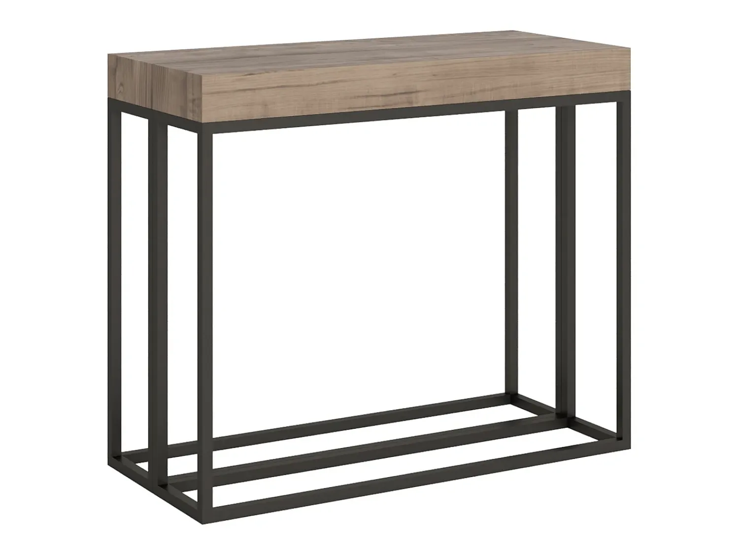 Consola|ITAMOBY Mesa consola extensível 90x40/196 cm Epoca Small Carvalho Natural quadro Antracite Natural claro