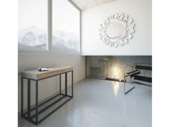 Consola|ITAMOBY Mesa consola extensível 90x40/196 cm Epoca Small Carvalho Natural quadro Antracite Natural claro