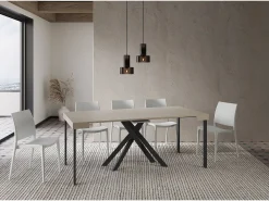 Ityhome Mesa consola extensível 90x40/196 cm Krack Small caxemira pernas antracite^ Consola