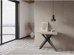 Ityhome Mesa consola extensível 90x40/196 cm Krack Small caxemira pernas antracite^ Consola